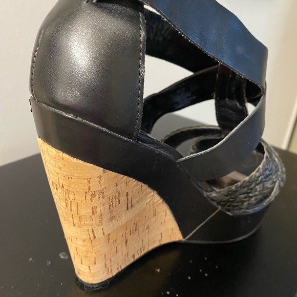 Carlos Santana Carley Black Wedges 6 1/2 - Picture 10 of 12
